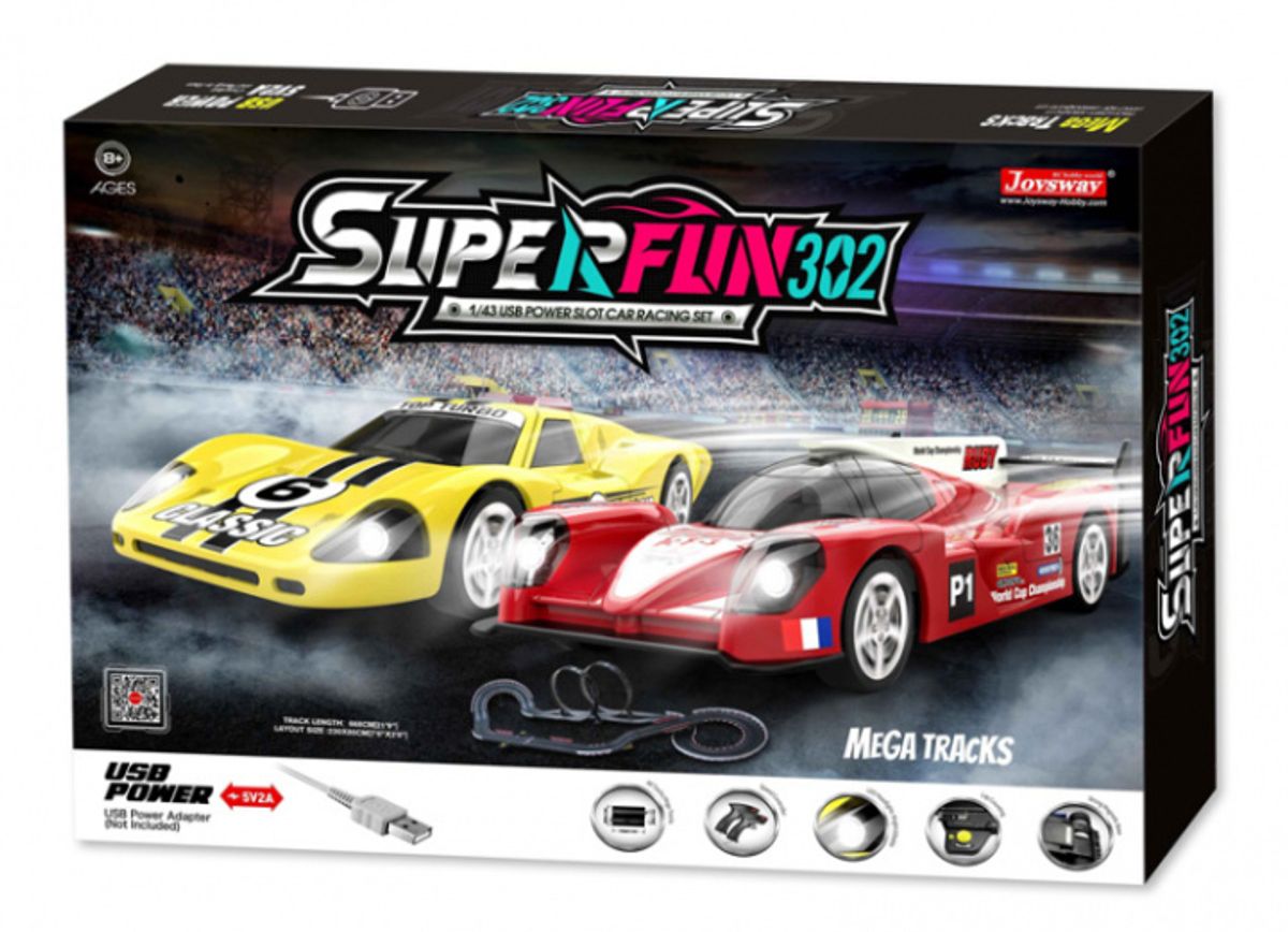 Slotracing Track Superfun-302 1/43 USB-Power 668cm*