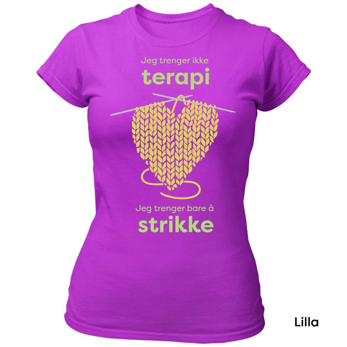 Terapi Strikking - T-skjorte Dame