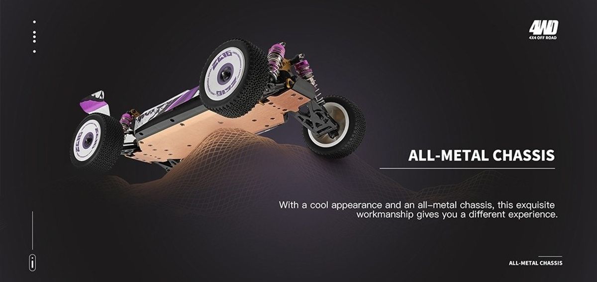WLtoys 124019 Fierce RC Bil – 4WD 1/12 Buggy for alle underlag