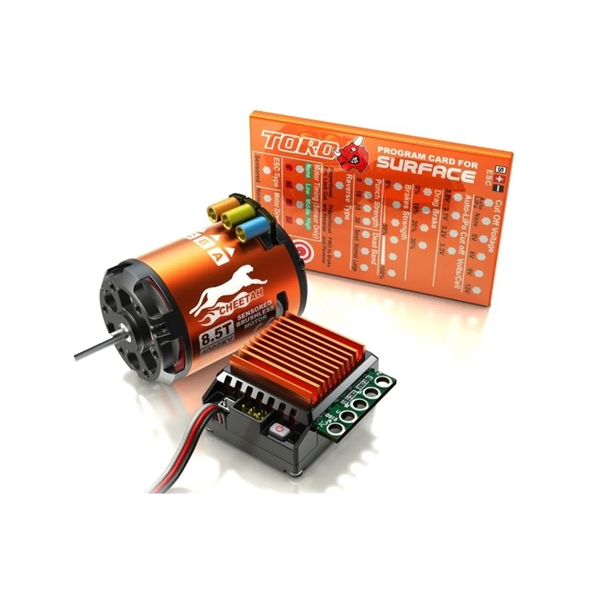 SkyRC Cheetah 1/10 BL Sensor sett 3250KV 10.5T