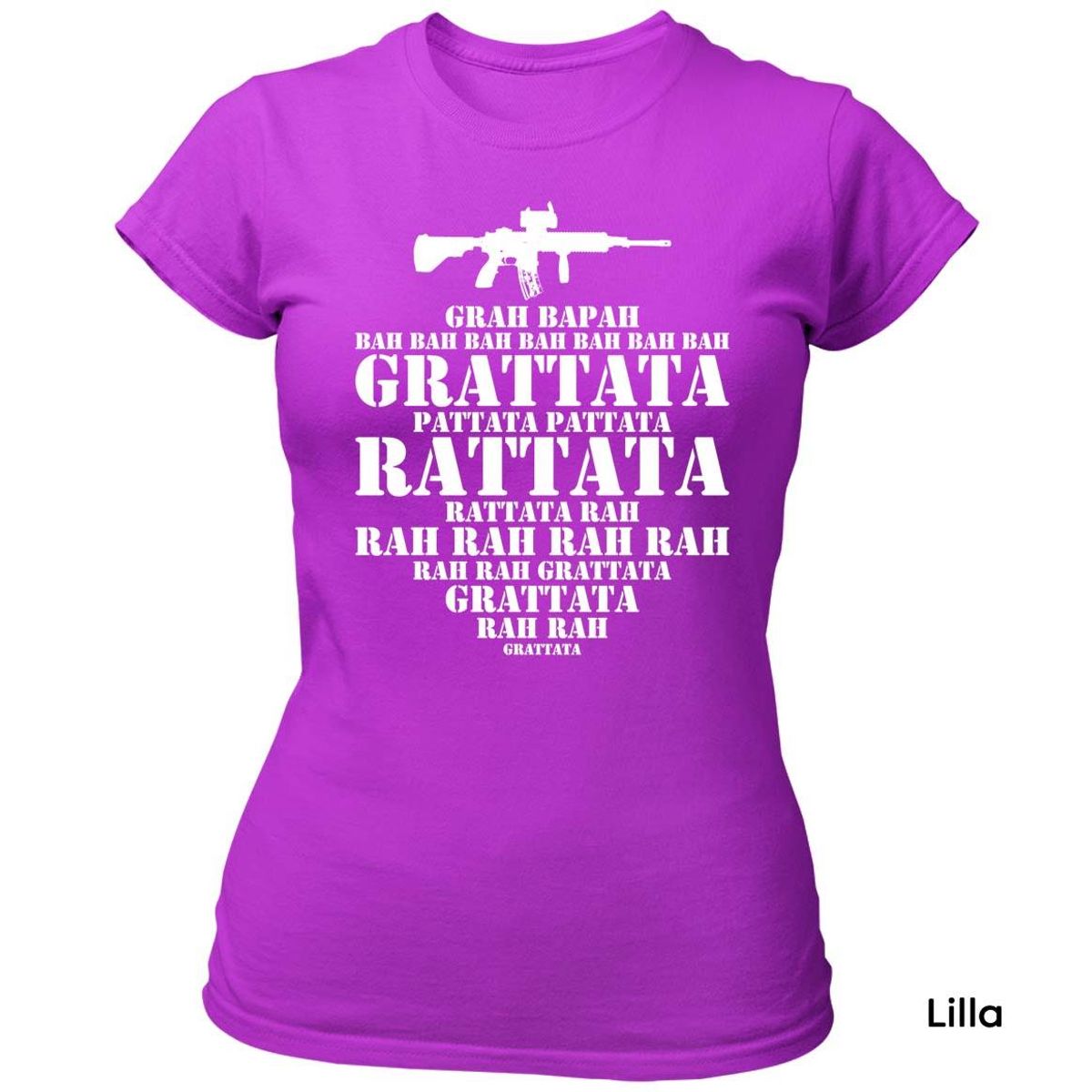 Grattata Rattatata T-skjorte Dame HVIT trykk