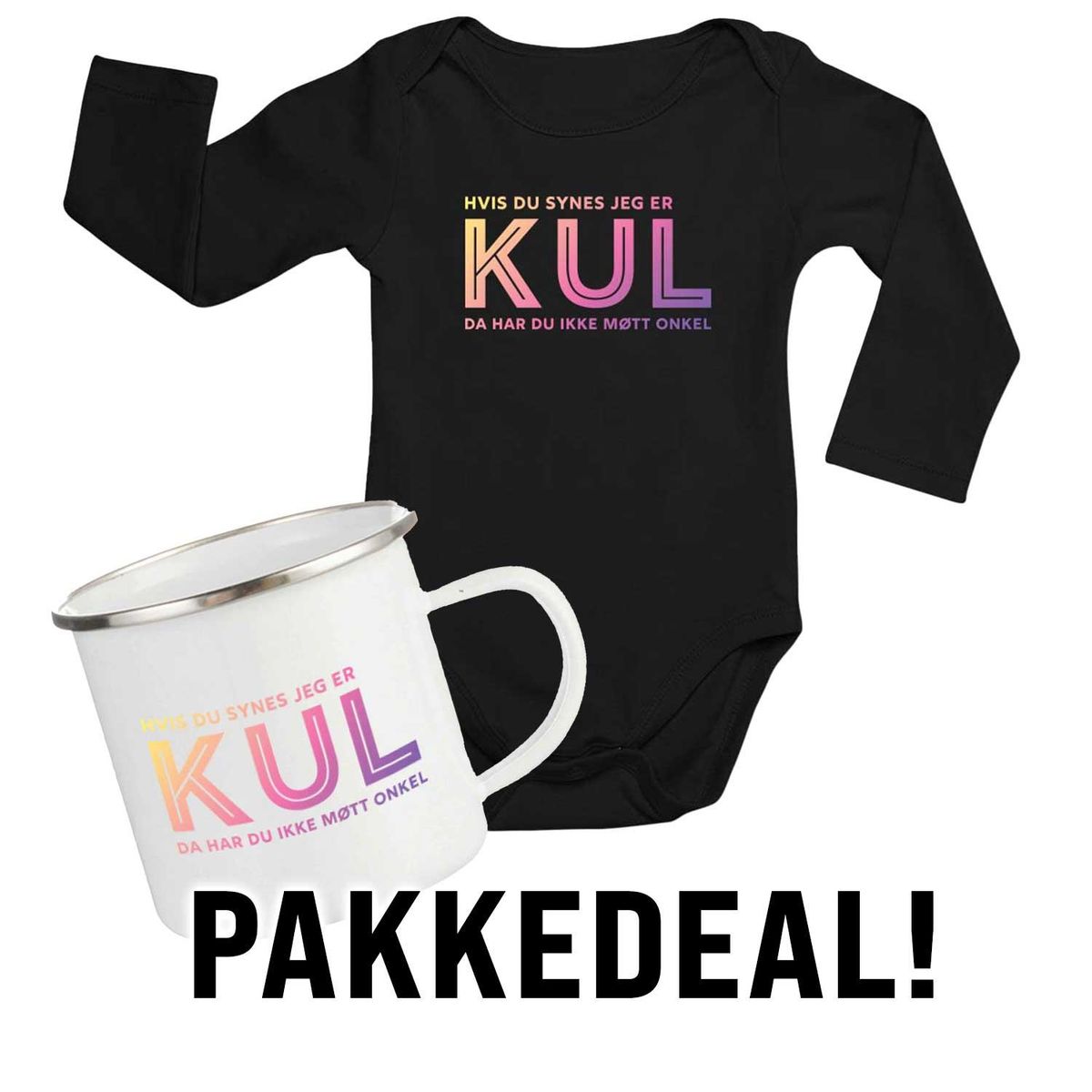 Jeg KUL? ONKEL Pakke Body+Emaljekopp