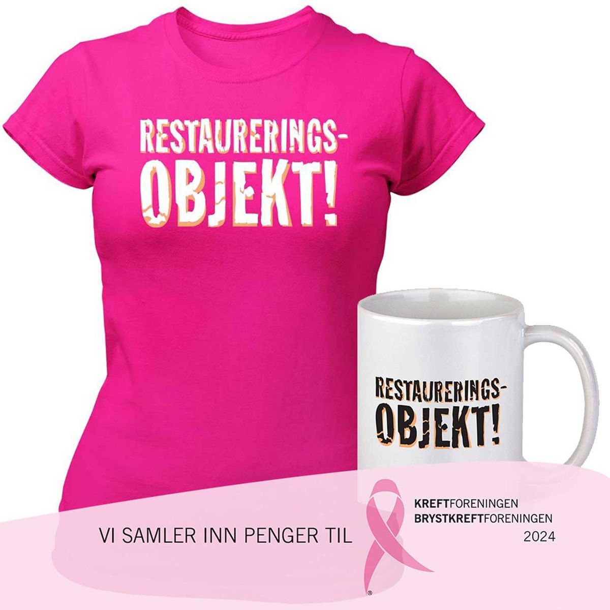 Restarureringsobjekt Pakkedeal Dameskjorte + Kaffekopp