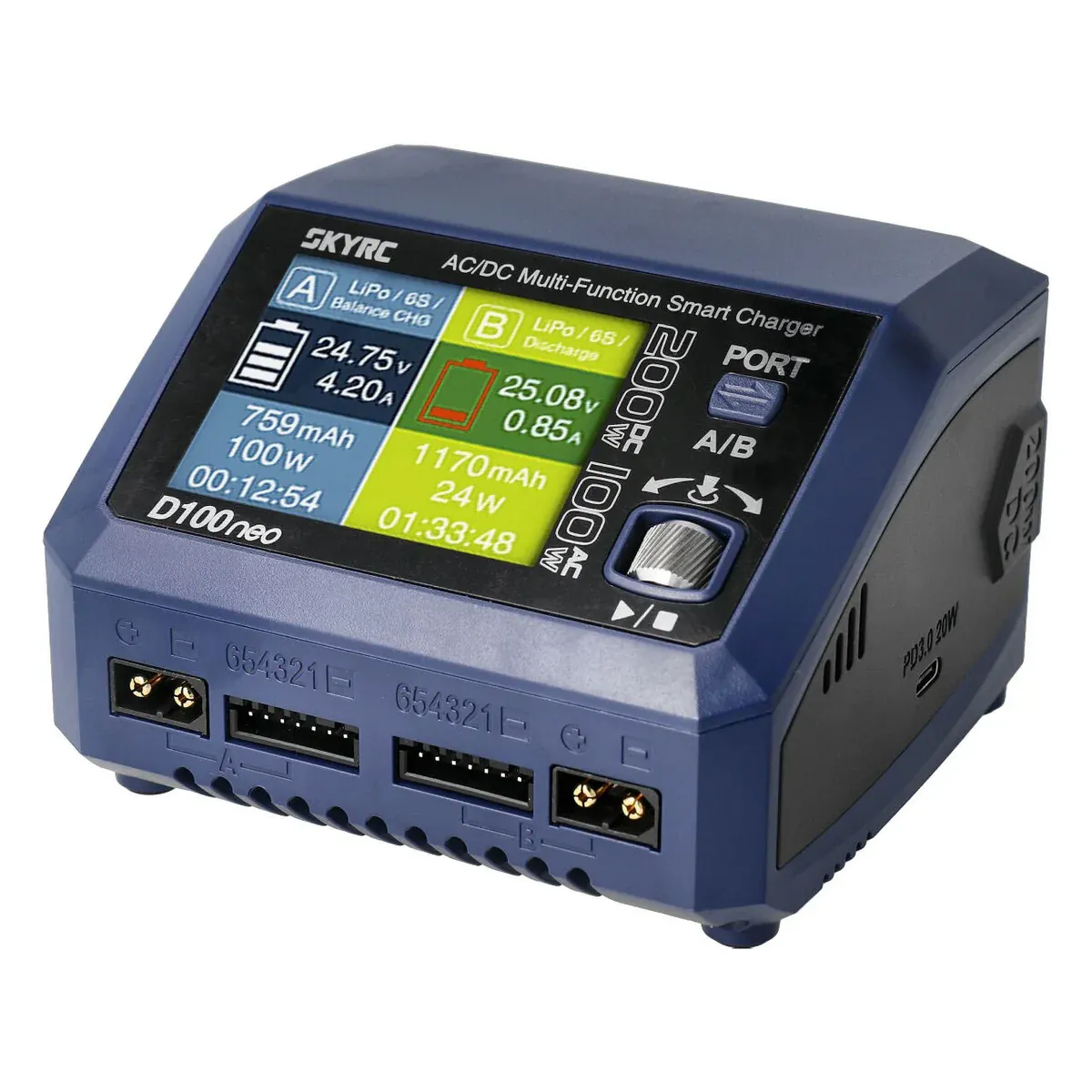SkyRC D100 Neo Dobbel Computerlader AC100W